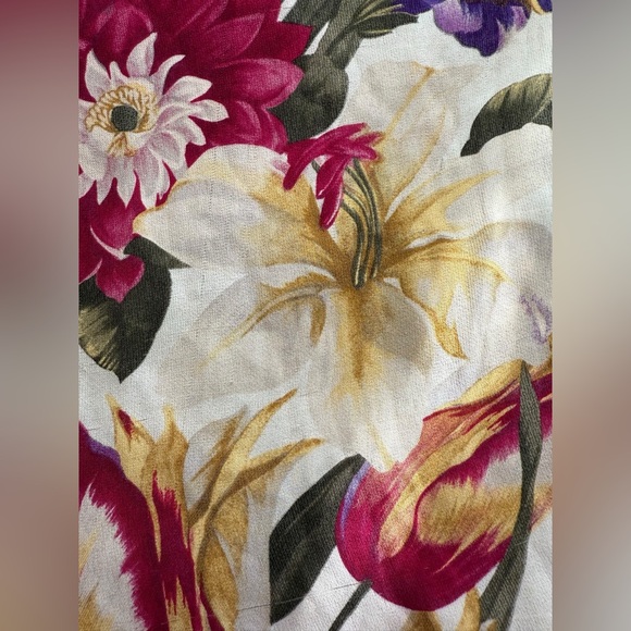 Vintage Floral Silk Scarf by Echo 58” x 16” - Picture 15 of 15